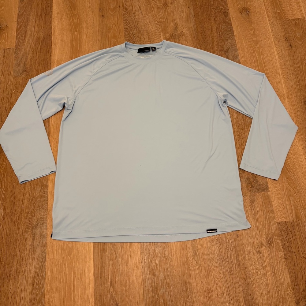 TrueWerk B1 LS Tee Light Blue XXL Technical Performance High Vis Work Shirt